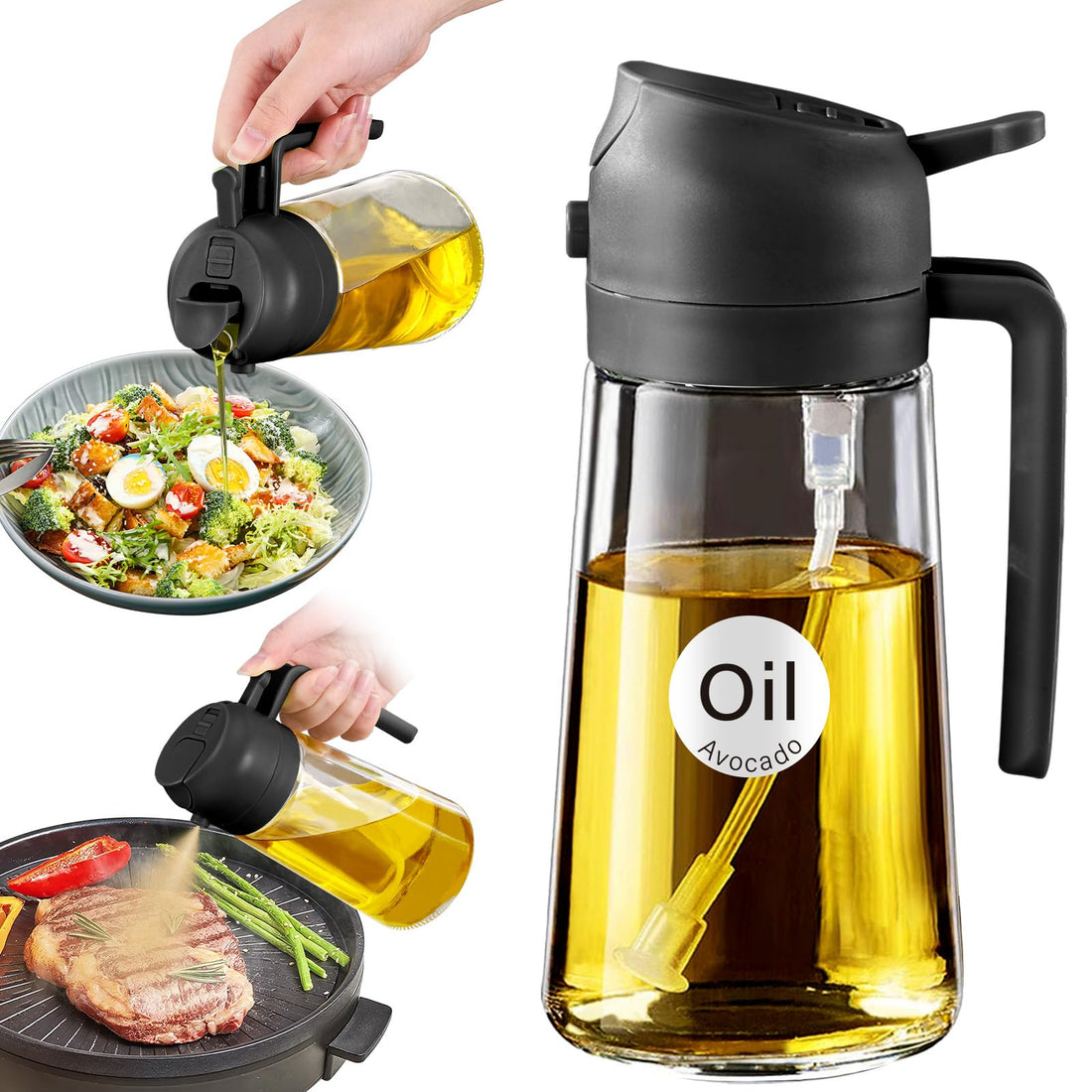Glass Olive Oil Sprayer for Cooking and Kitchen Use Spray bottle