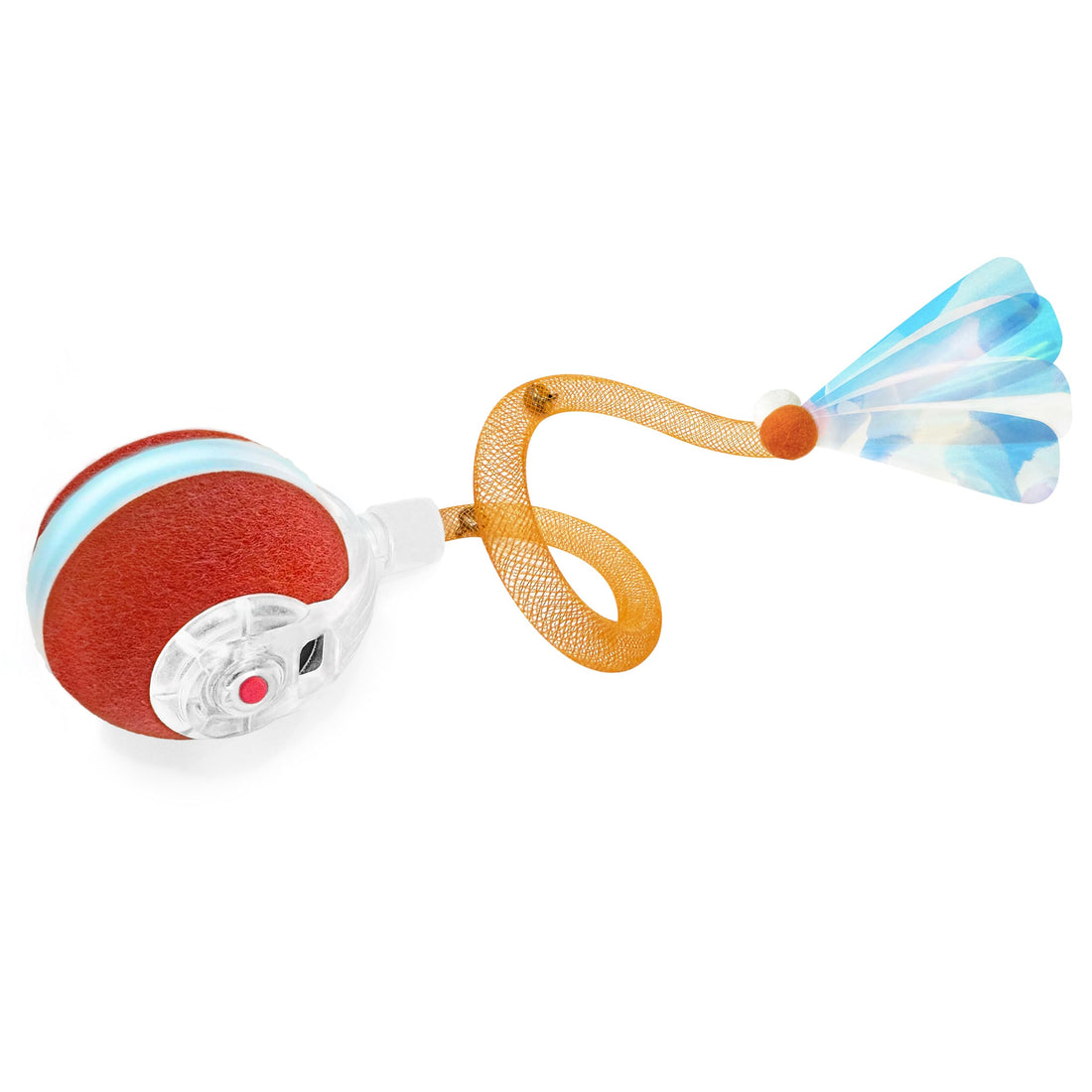 3rd Generation Interactive Cat Toy with Elastic Mesh Tail Attachment Device.