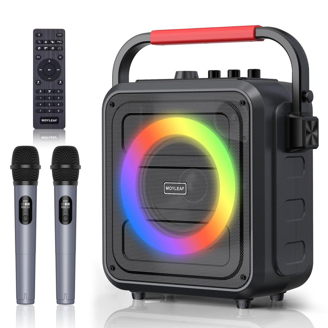 Karaoke Machine for Adults ⁘ Kids, Bluetooth Karaoke Speaker with Two Wireless Karaoke Microphones...