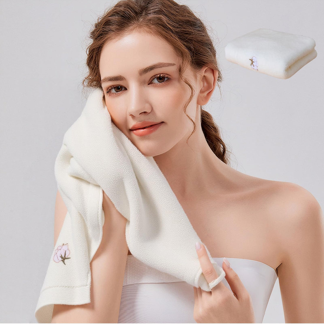 Soft Absorbent Face and Hand Towels for Everyday Bathroom Use
