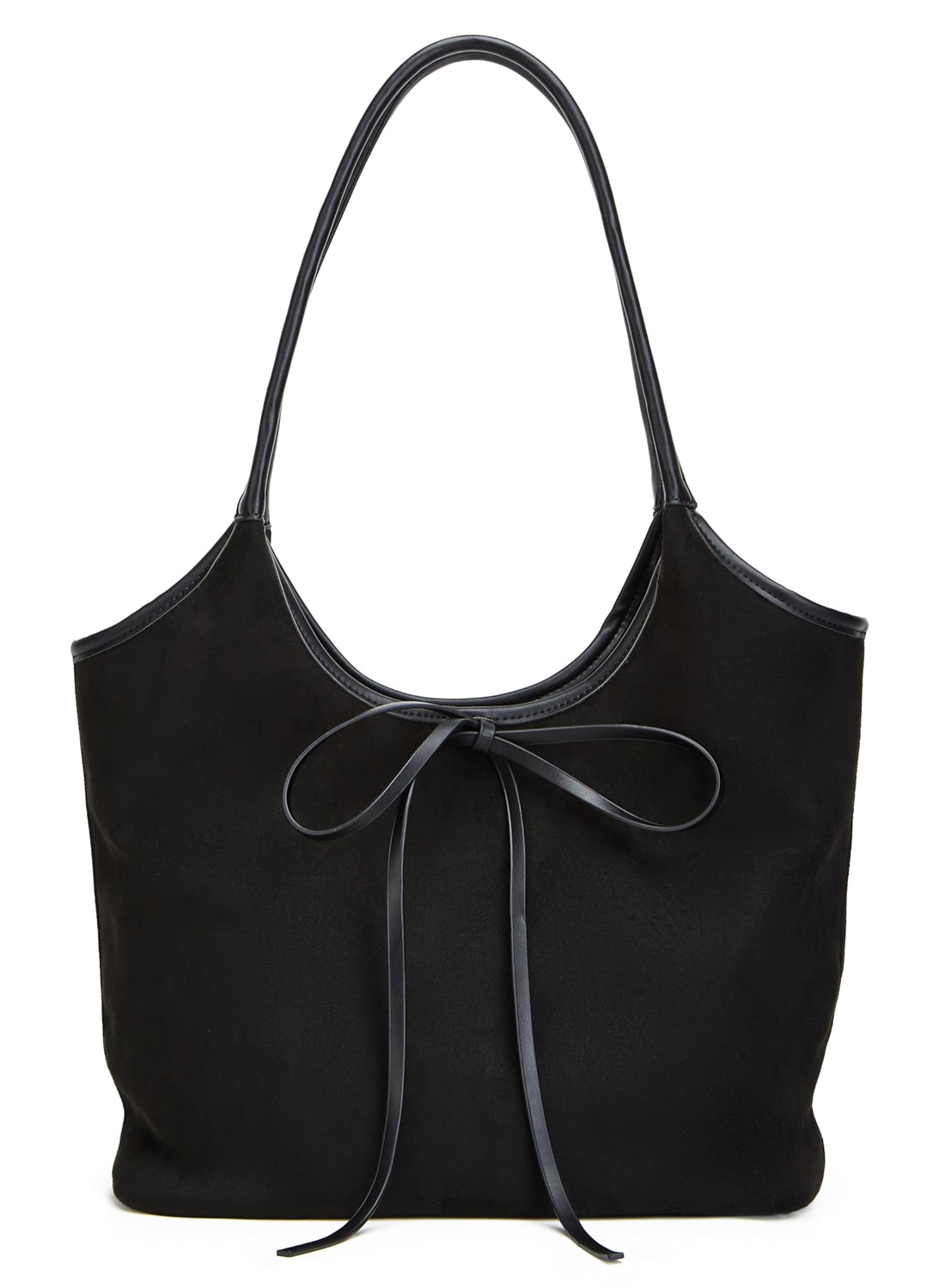 Vintage French Bow Tote Bag for Women - Large Capacity Shoulder Purse