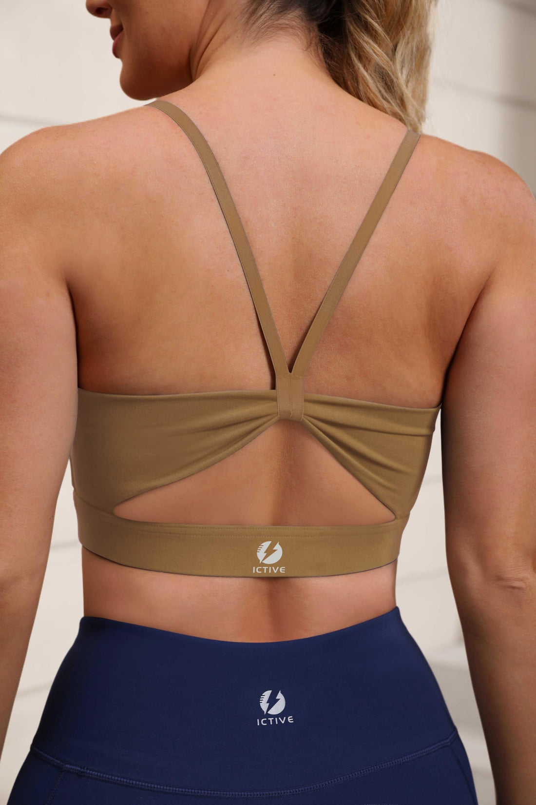 High Impact Sports Bra for Women - Push Up Running Bra with Hollow Out Back