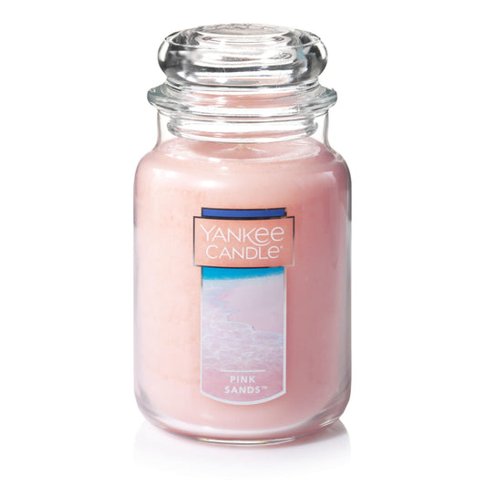 Yankee Candle Pink Sands Scented, Classic 22oz Large Jar Single Wick Candle, Over 110 Hours of Bur...