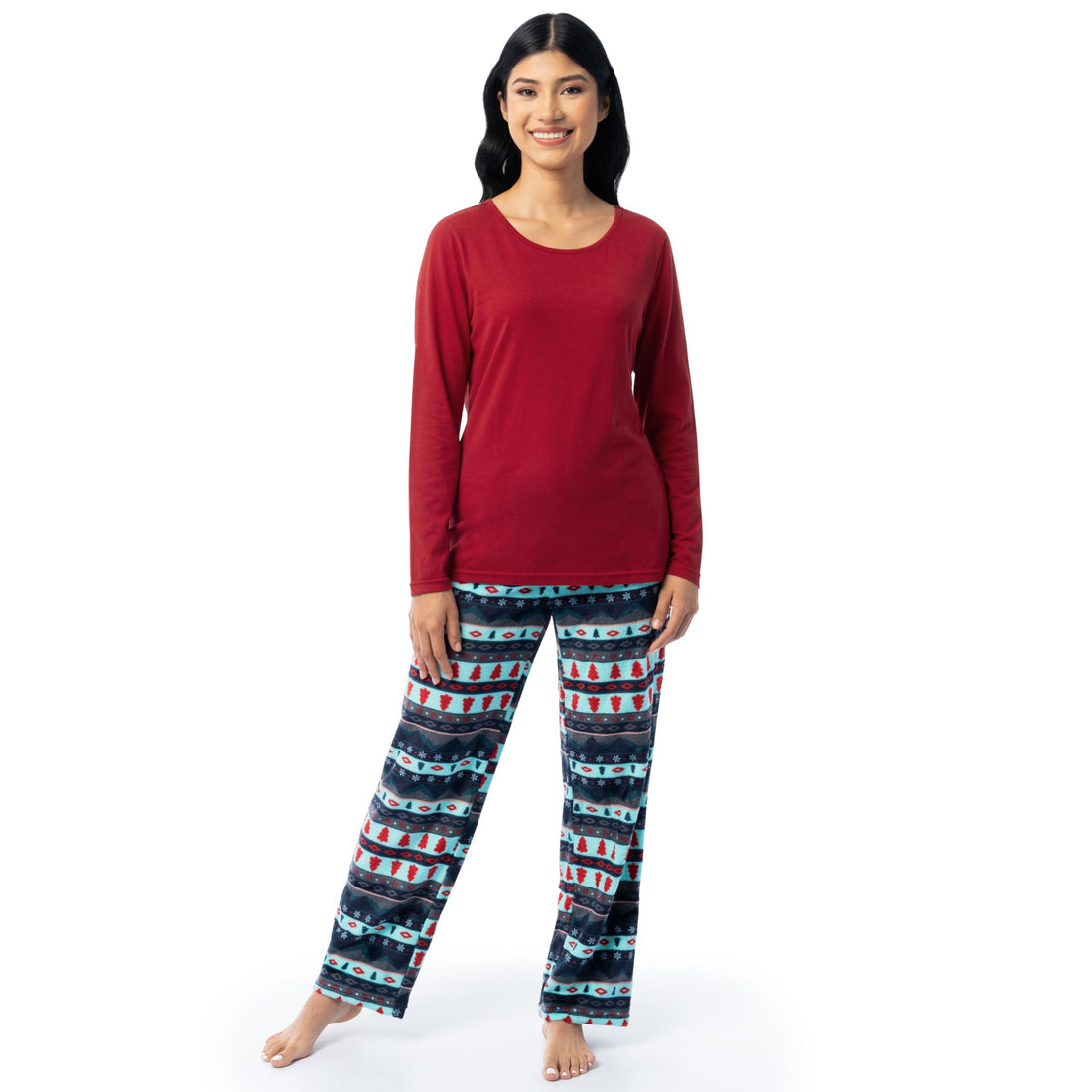 Cozy Red Winter Fairisle Sleep Set for Women Uncovered Today.