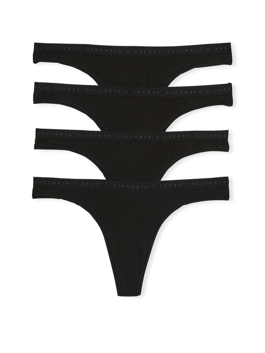 Victoria's Secret Women's Cotton Thong Underwear, Panties for Women, Multi Pack (XS-XXL).