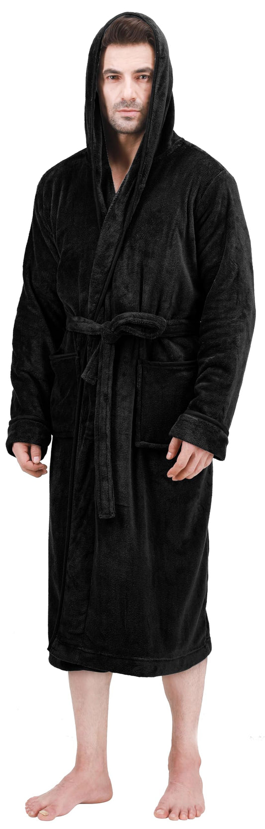 Luxurious Men's Plush Hooded Robe for Ultimate Relaxation and Comfort Trail.