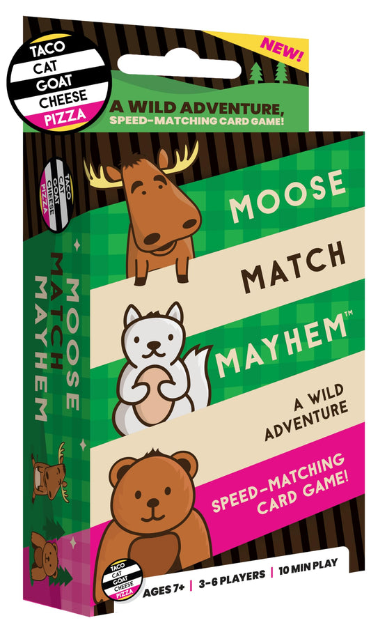 Moose Match Mayhem - by Taco Cat Goat Cheese Pizza – A Wild Adventure, Speed-Matching Card Game!