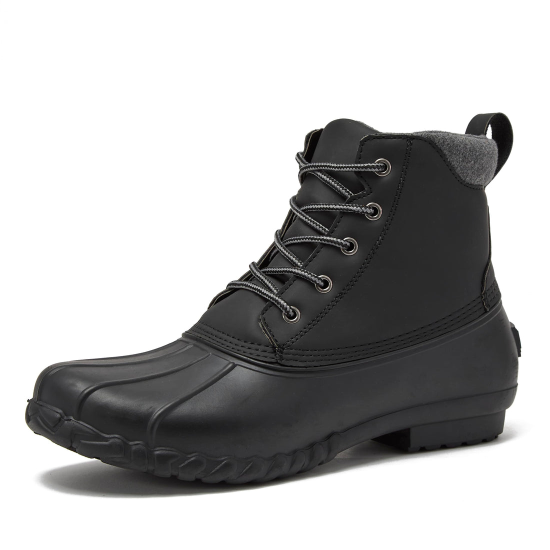 Insulated Waterproof Men's Duck Boots for Chilly Winter Conditions Available.