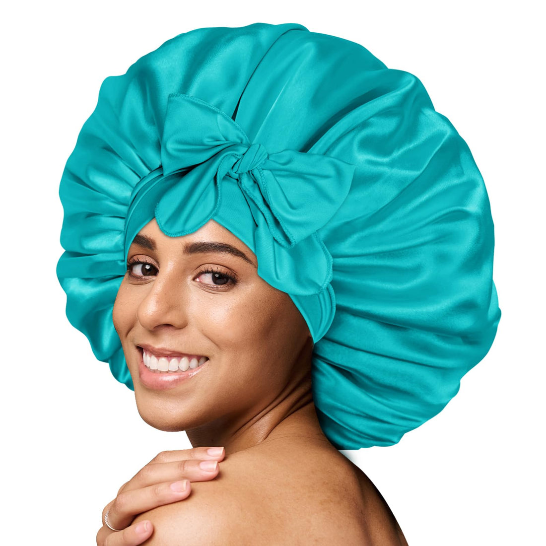 Large Satin Silk Bonnet for Sleeping Women with Big Size.