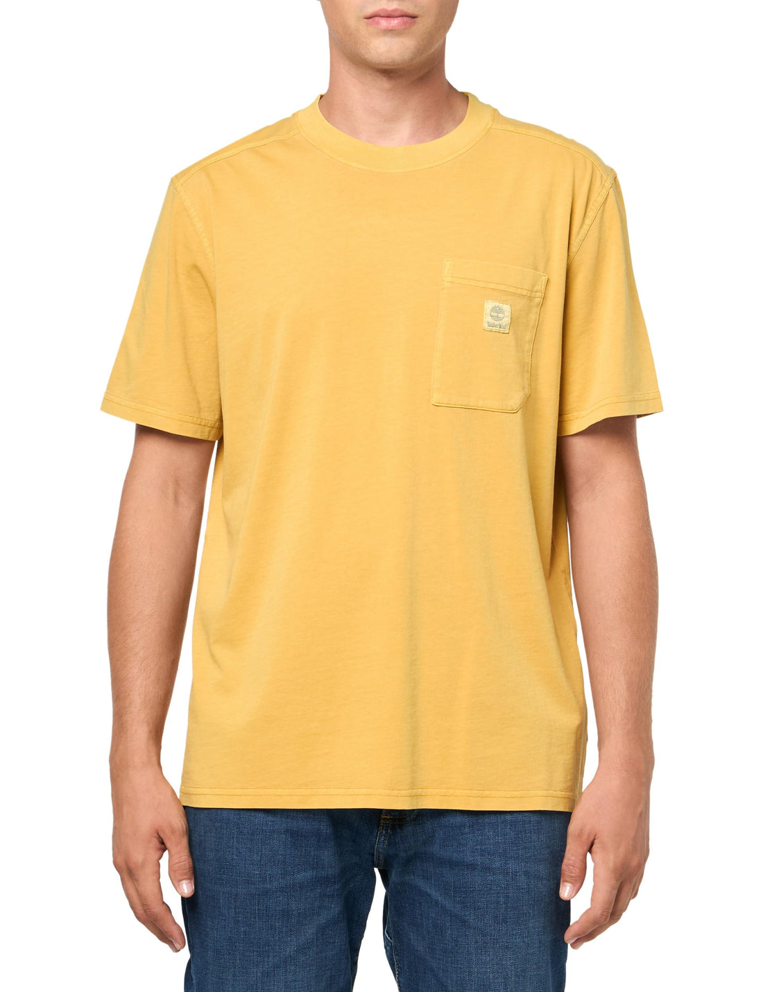 Timberland Men's Garment Dye Chest Pocket Chai Tea Embroidery