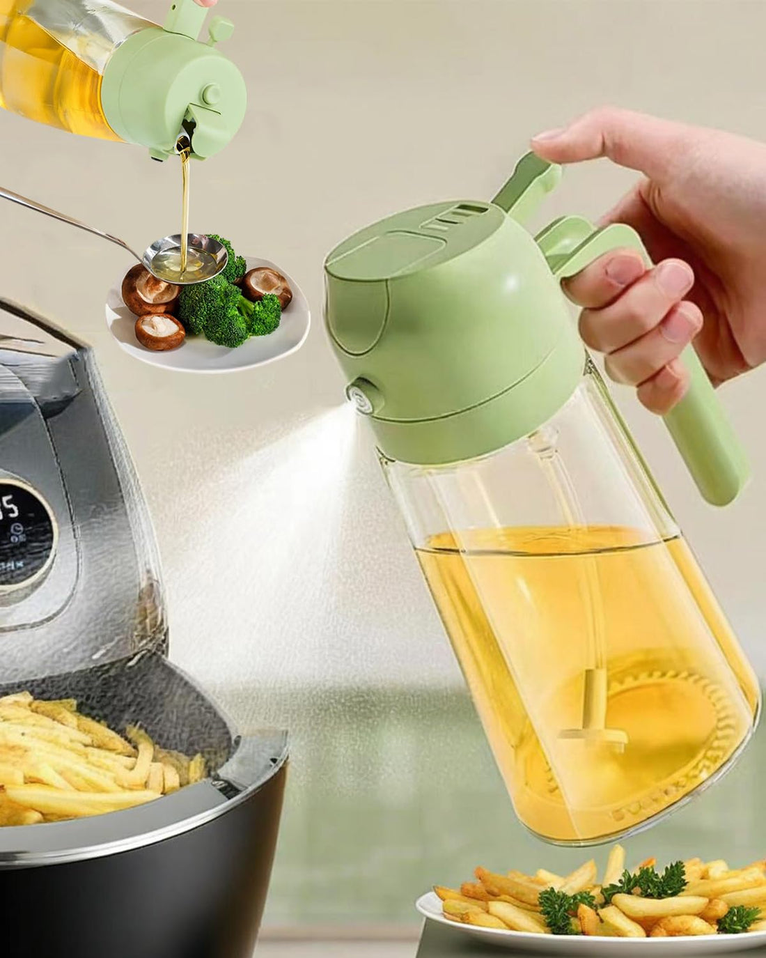 Glass Oil Sprayer for Air Fryer and Salad
