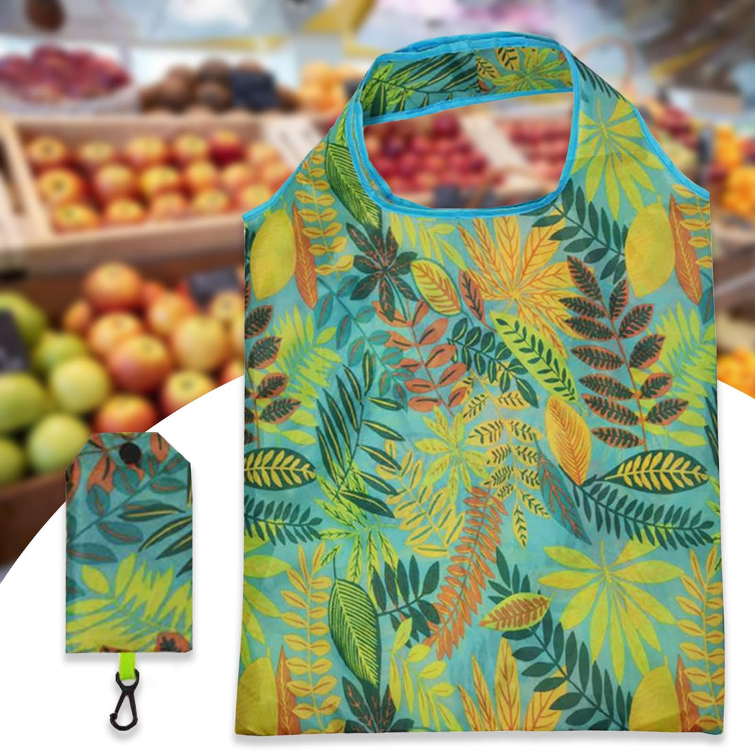6-Pack Foldable Nylon Grocery Totes: Machine Washable & Eco-Friendly (Style 6)