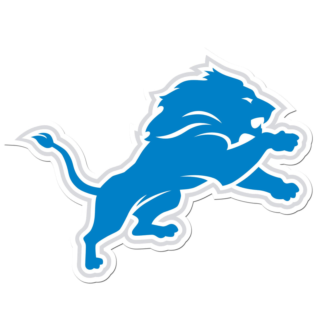 NFL Siskiyou Sports Fan Shop Detroit Lions Auto Decal 8 inch sheet Team Color.