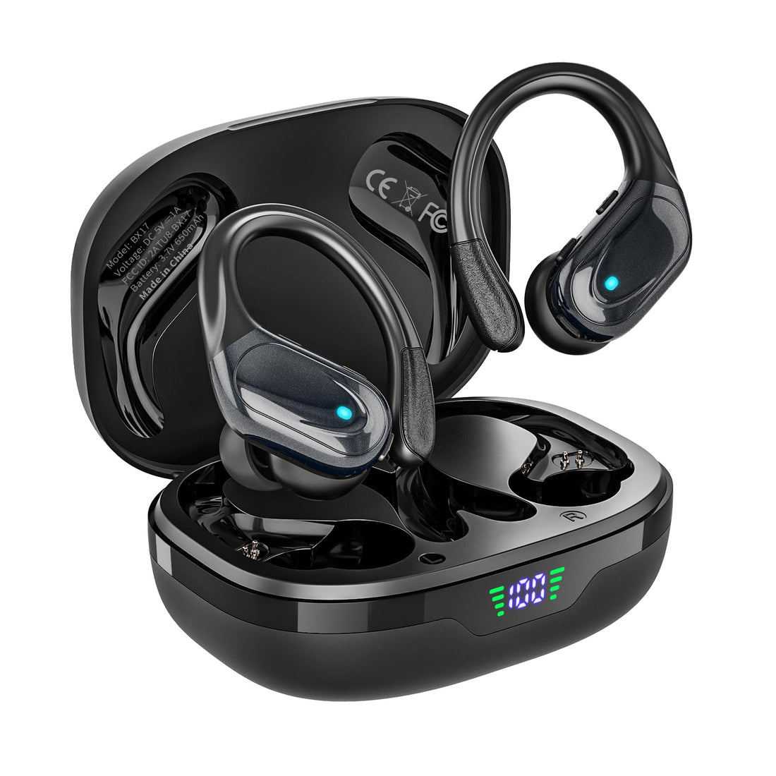 Waterproof Bluetooth Earbuds with Long Battery Life and Noise Canceling