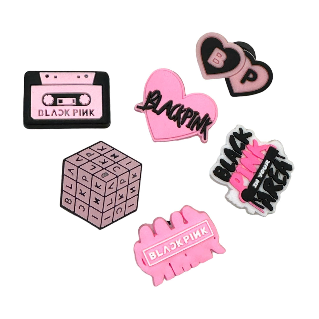Customizable K-Pop BlackPink BTS Crocs Charms for Fashionable Fans.