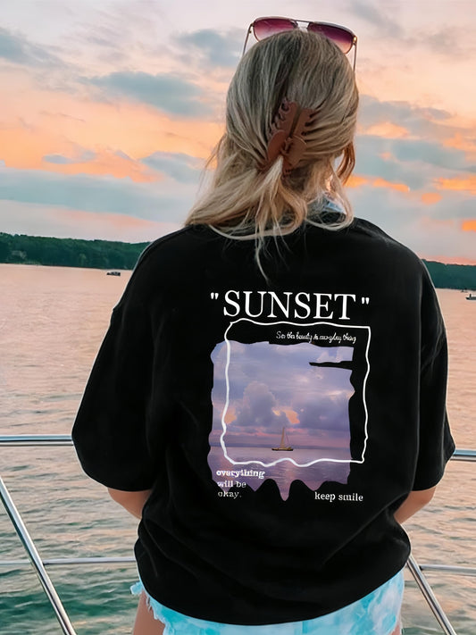 Black Graphic T-Shirts for Women