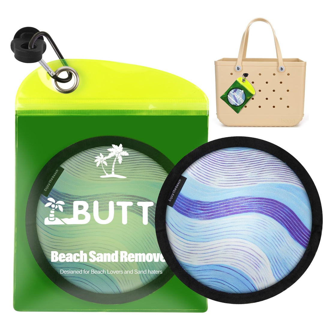 Talc-Free Instant Sand Removal Bag for Beach Use