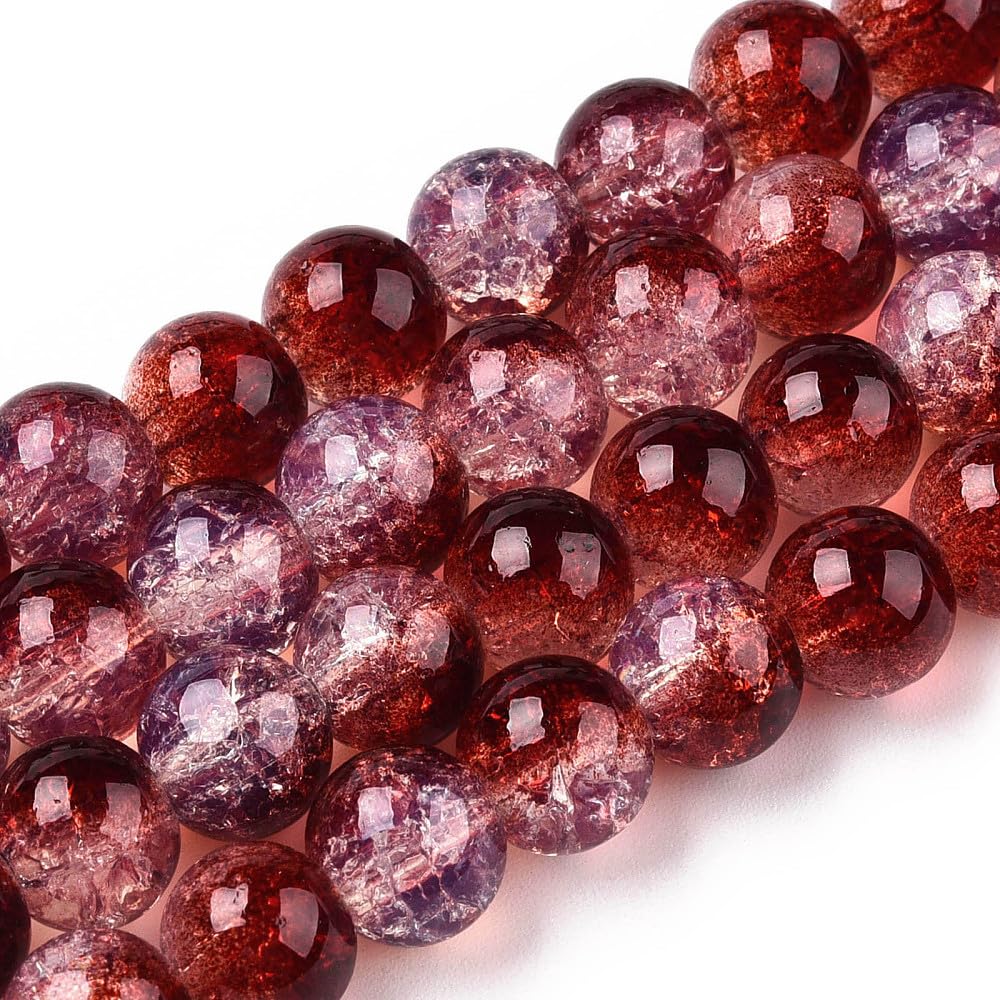 Crackle Glass Beads for Jewelry Making