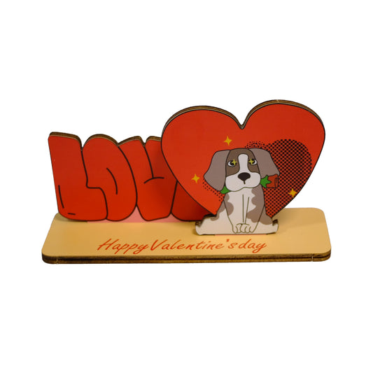 Valentine's Day Wooden Heart Sign Decoration