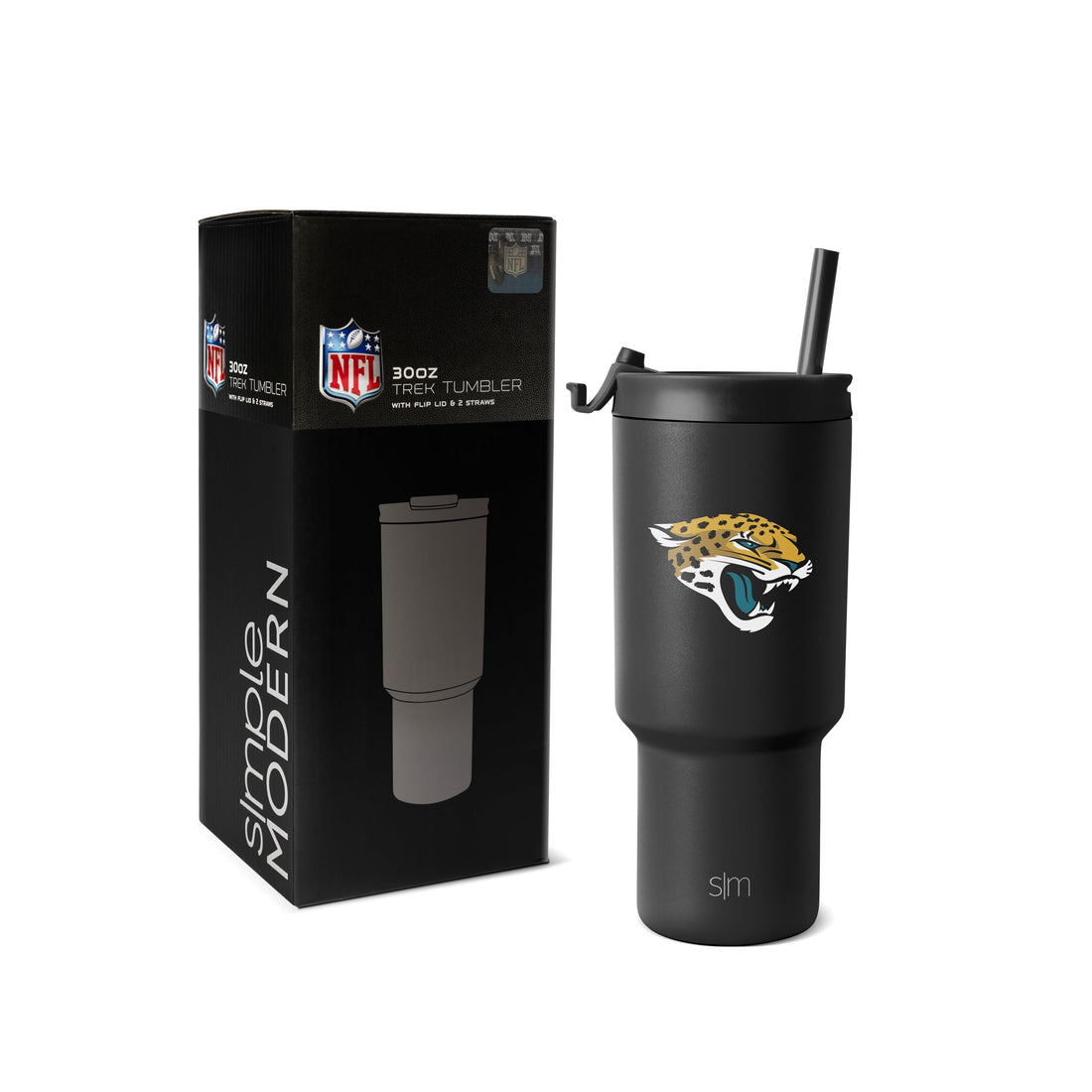 Simple Modern Officially Licensed NFL Jacksonville Jaguars 30 oz Tumbler with Flip Lid and Straws ...