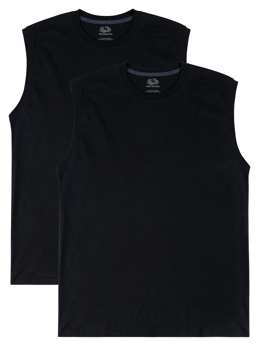 Fruit of the Loom Men's Eversoft Cotton Sleeveless T Shirts, Breathable ⁘ Moisture Wicking with Odor Control, Sizes ...