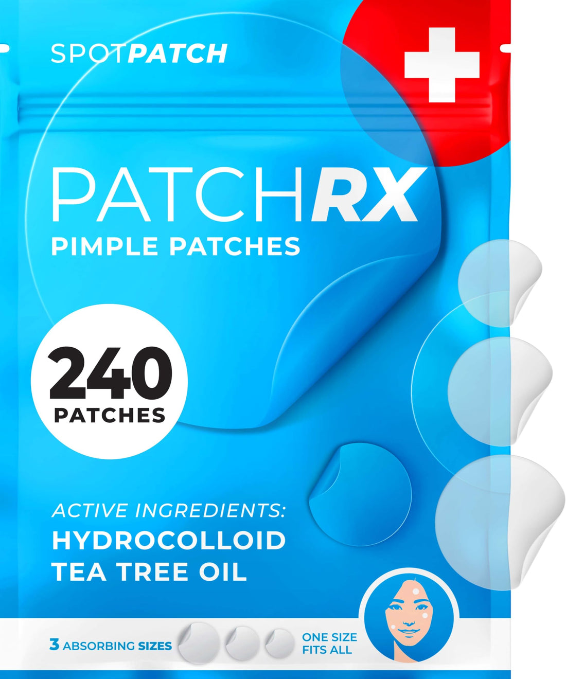 KEYCONCEPTS Pimple Patches for Face (240 Patches), Hydrocolloid Acne Patches with Tea Tree Oil, ...