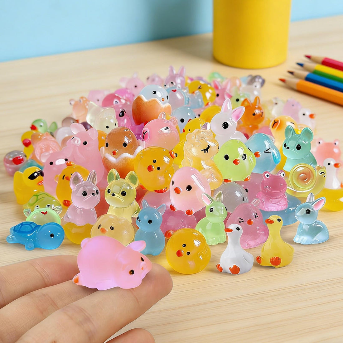 Glow in Dark Resin Animal Figurines