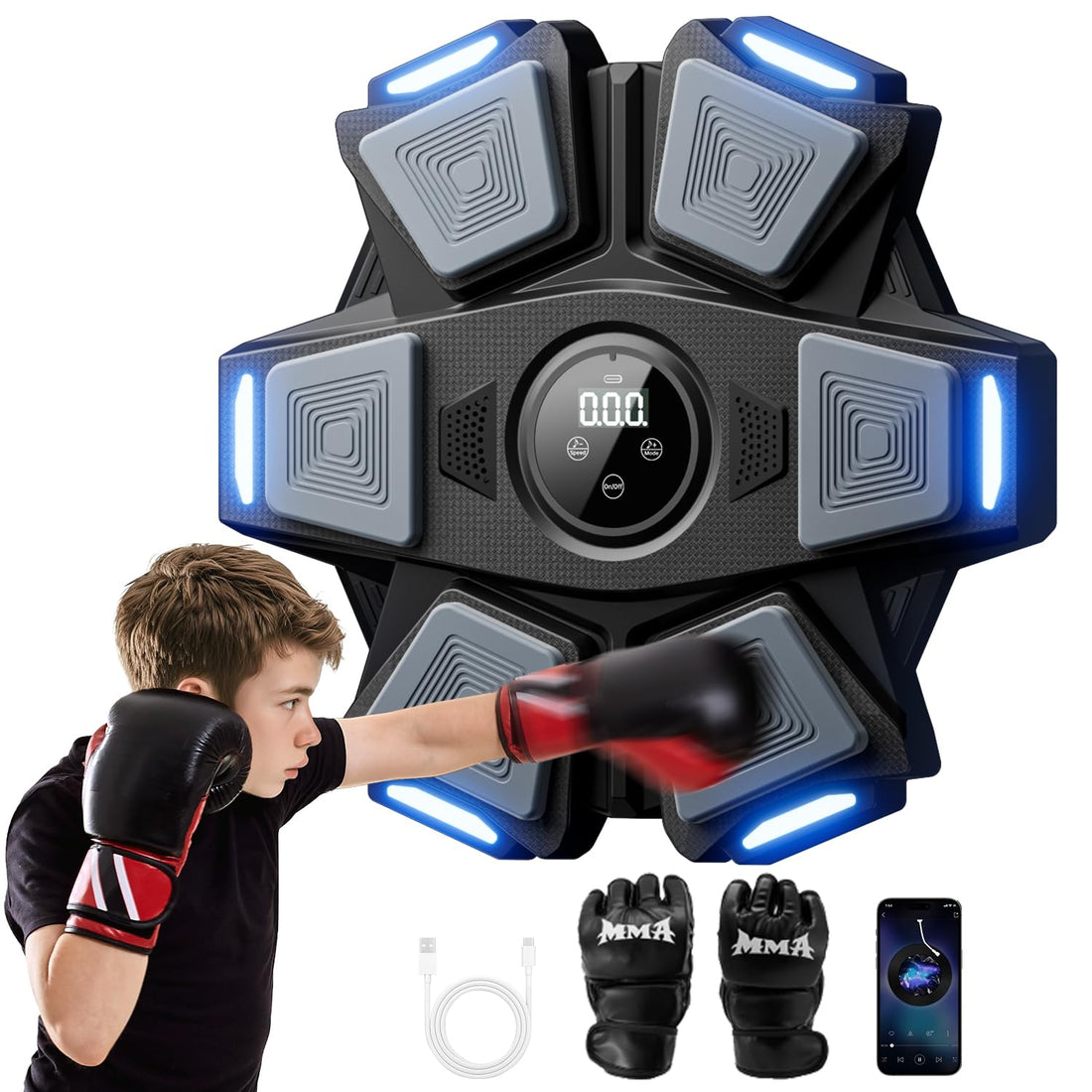 Kids' Friendly Boxing Machine for Adults with Smart Bluetooth Sound