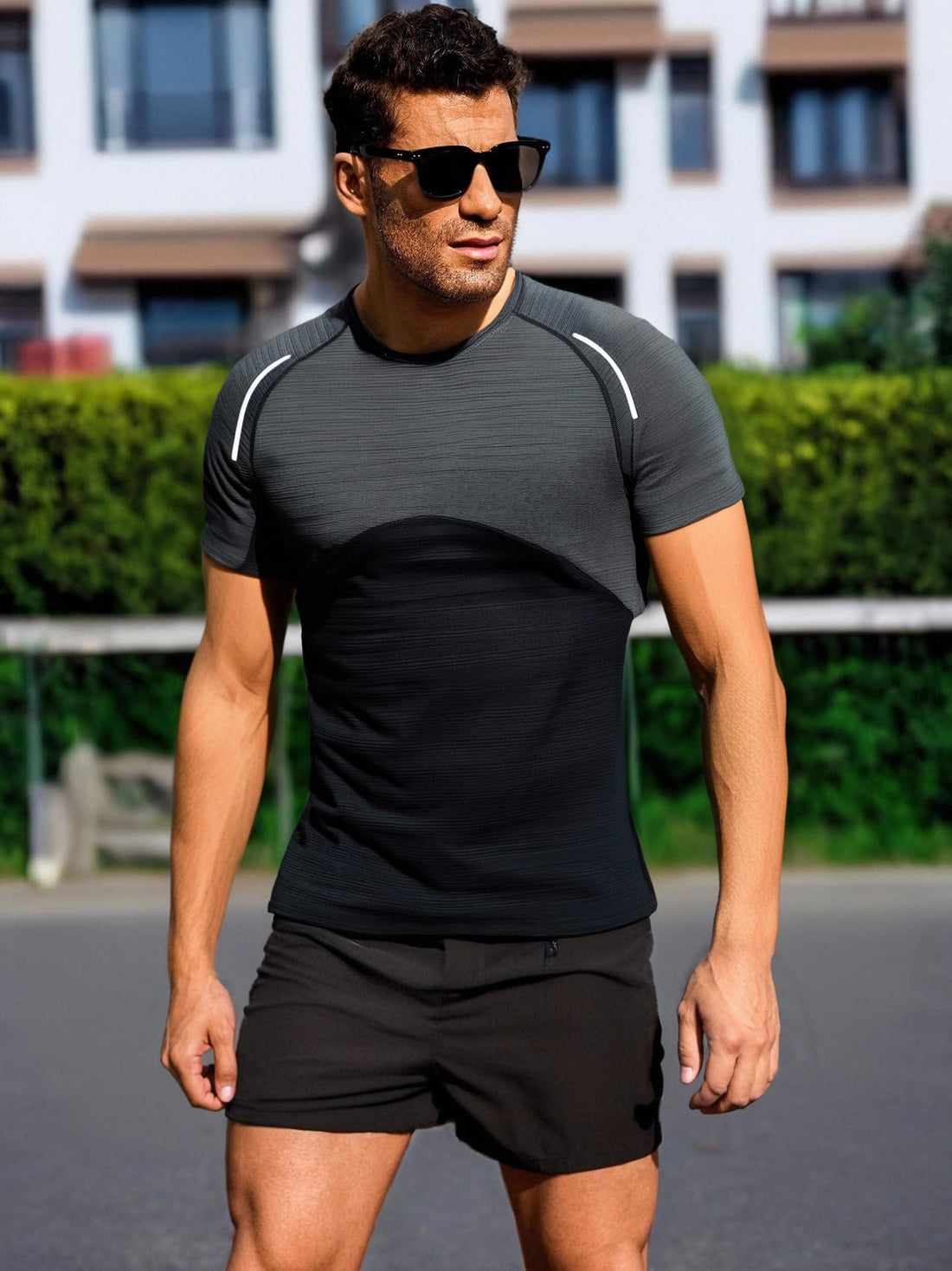 Men's Reflective Sports T-Shirt for Running and Fitness