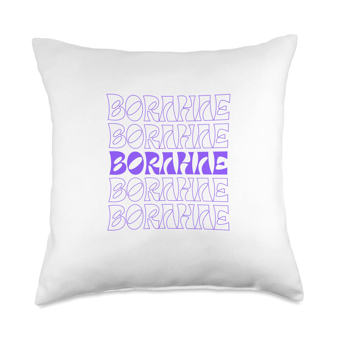 K-Pop Throw Pillow with Borahae and Bangtan Design
