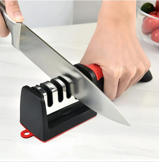 Multi-Stage Knife Sharpener for Ceramic, Steel Knives and Scissors