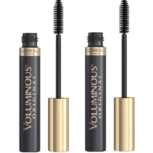 L'Oreal Paris Makeup Voluminous Original Mascara, Blackest Black, 0.28 Fl Oz (Pack of 2).