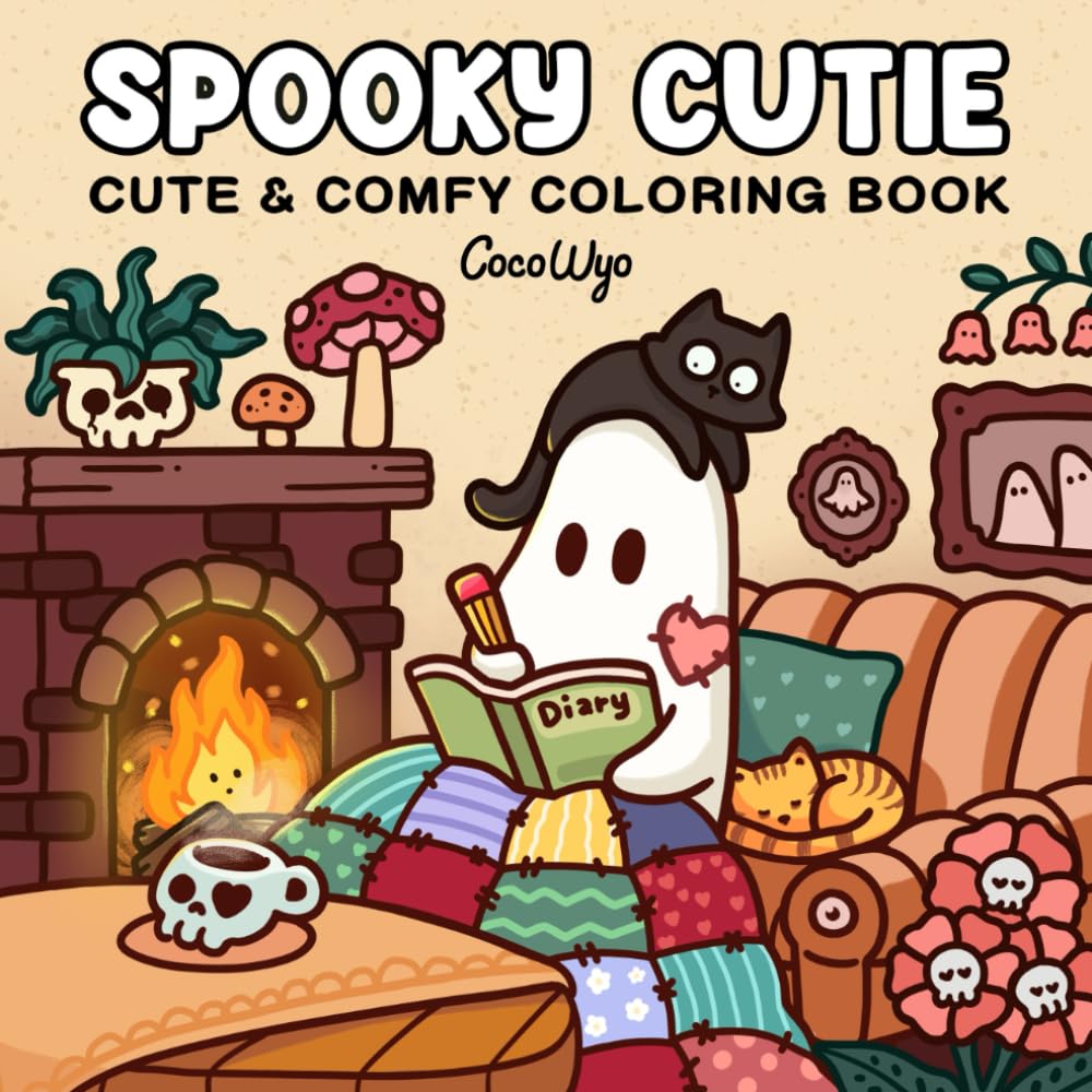 Whimsy Witching Hour: Cozy Creatures for Adults' Creepy Coloring Comfort