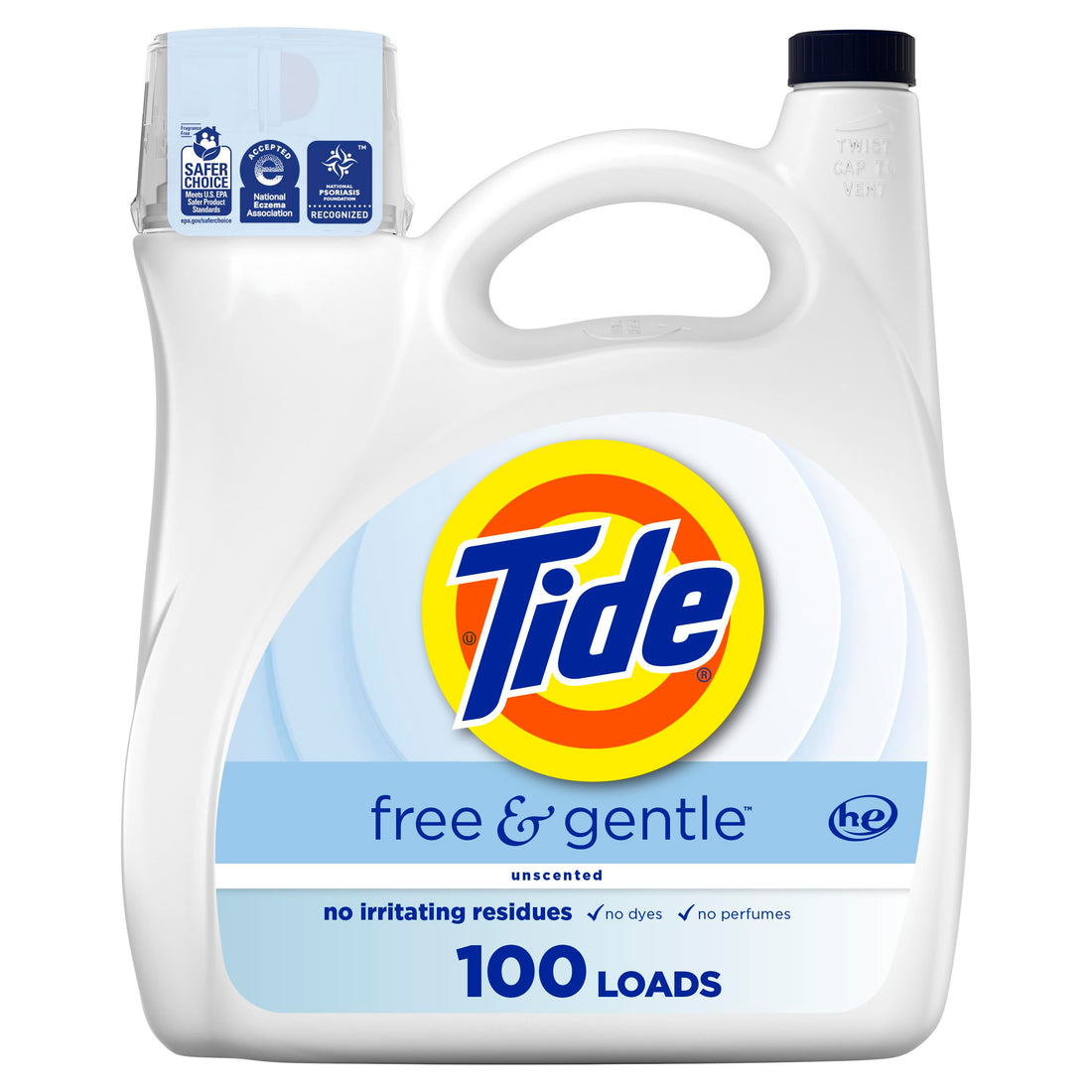 Tide Free and Gentle Liquid Laundry Detergent Details