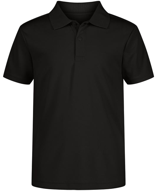 Nautica Boys' School Uniform Short Sleeve Polo Shirt, Button Closure, Moisture Wicking Performance ...