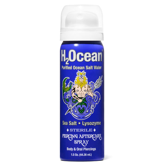 Organic Sea Salt Piercing Aftercare Spray for Keloid and Wound Care.