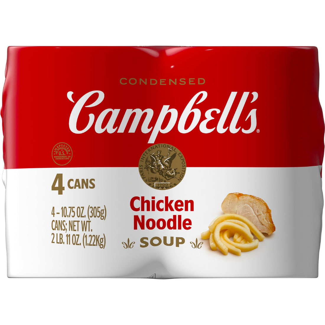 Campbell's Condensed Chicken Noodle Soup, 10.75 Ounce Can (Pack of 4).