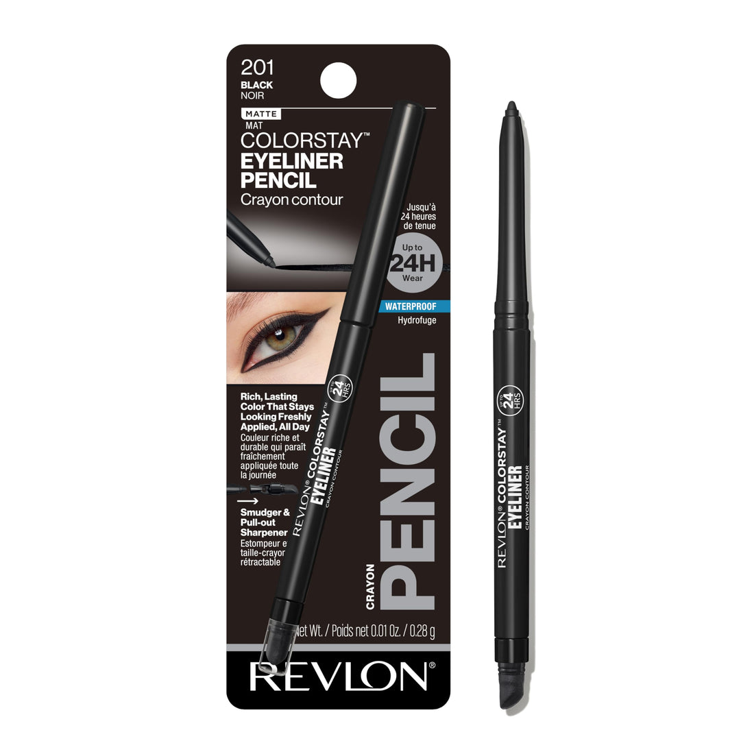 Revlon ColorStay Pencil Waterproof Eyeliner, Smudge-Proof, Eye Makeup with Built-In Sharpener, ...