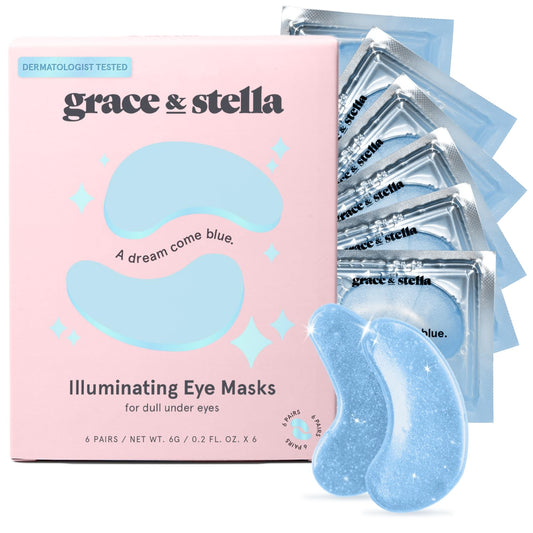 grace ⁘ stella Award Winning Under Eye Mask (Blue, 6 Pairs)