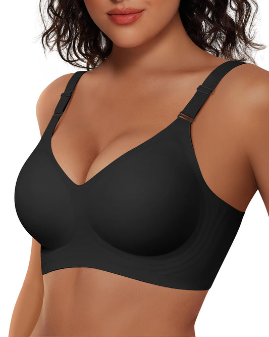 Articulated Seamless Full Coverage Wirefree Push Up Bra for Women.