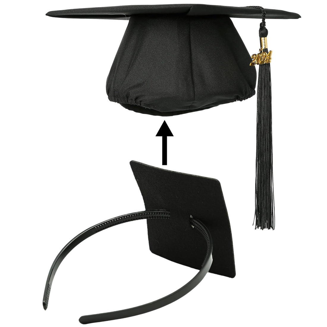 Graduation Cap Headband for Women: Anti-Fall Hair Accessory for Students.