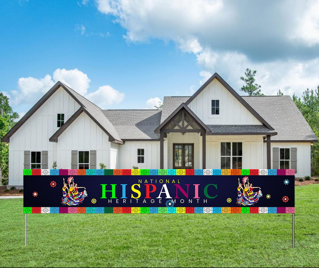 Latino Hispanic Month Celebrating Flag Banner