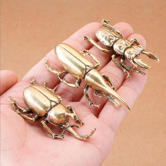 Brass Longhorn Beetle Figurine Decor