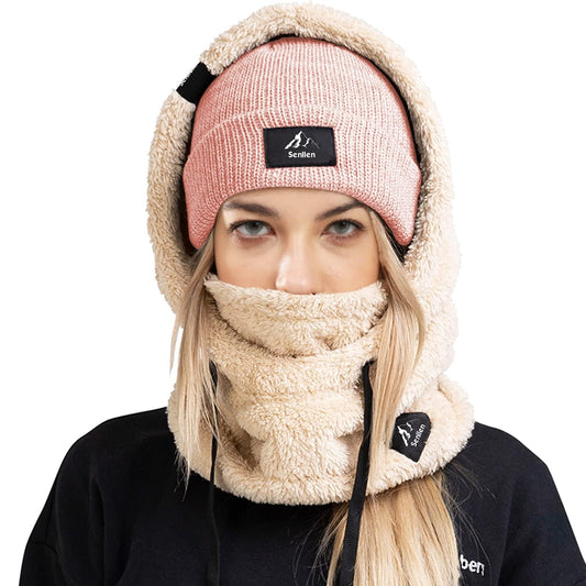 Cold weather face mask with breathability and windproof ski features.