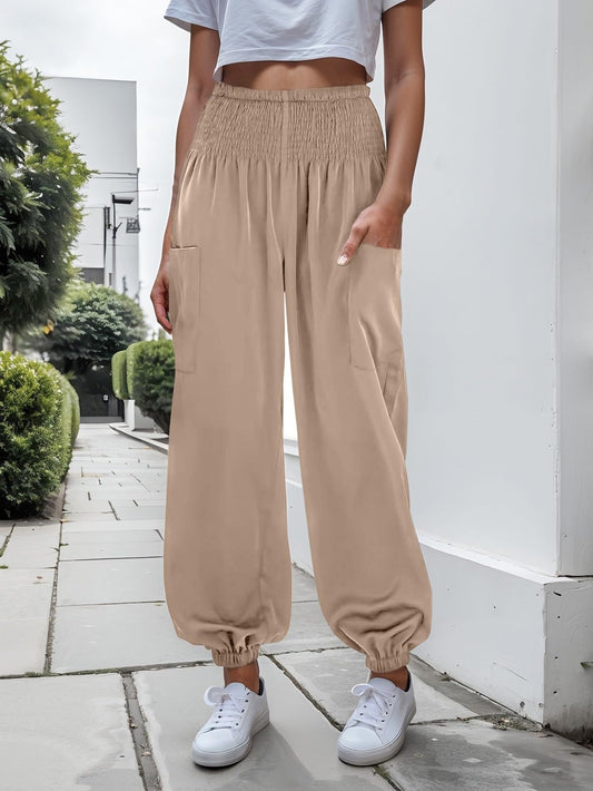 Women's Boho High Waisted Cargo Pants
