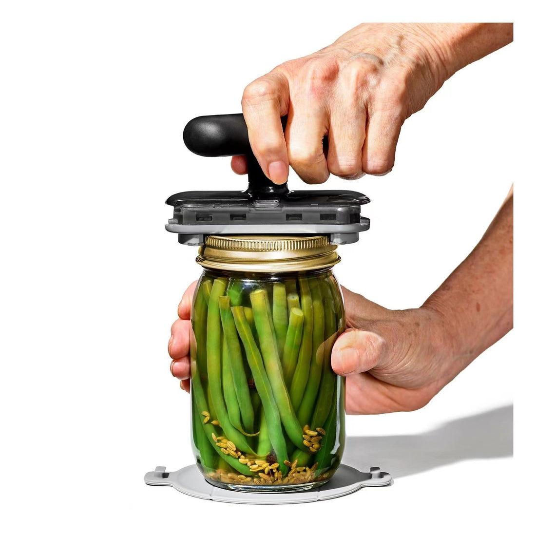 Adjustable Jar and Bottle Opener with Easy-Grip Handle