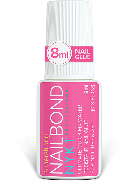 Invisible yet Unbreakable Grip: 8ml Brush On Nail Glue Formula