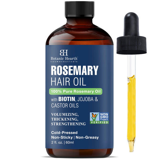 Organic Rosemary Essential Oil for Hair Growth and Strengthening Treatment.