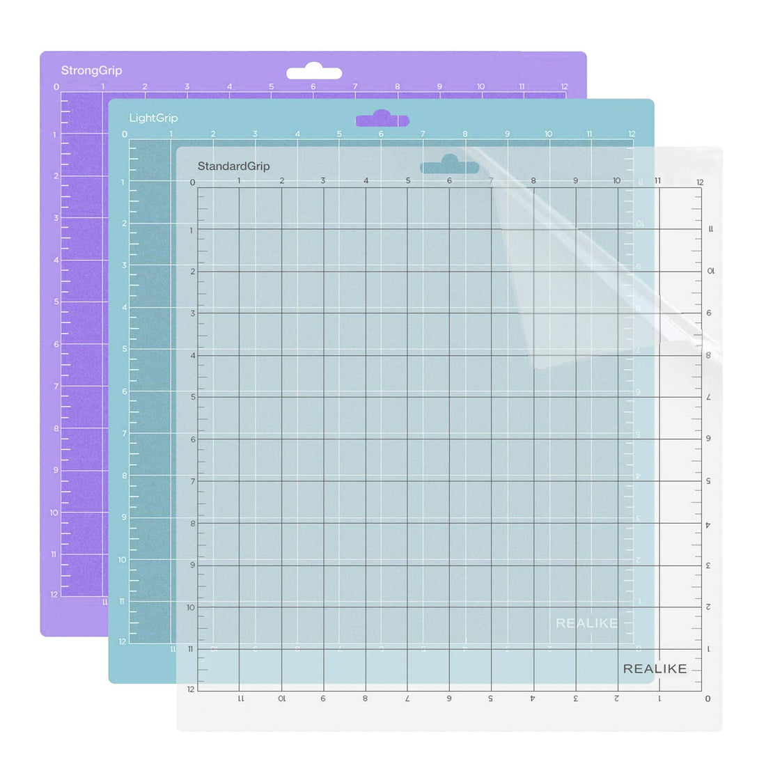 Self-Adhesive Cutting Mats for Cricut Machines - 12x12 Inches (Pack of 3)
