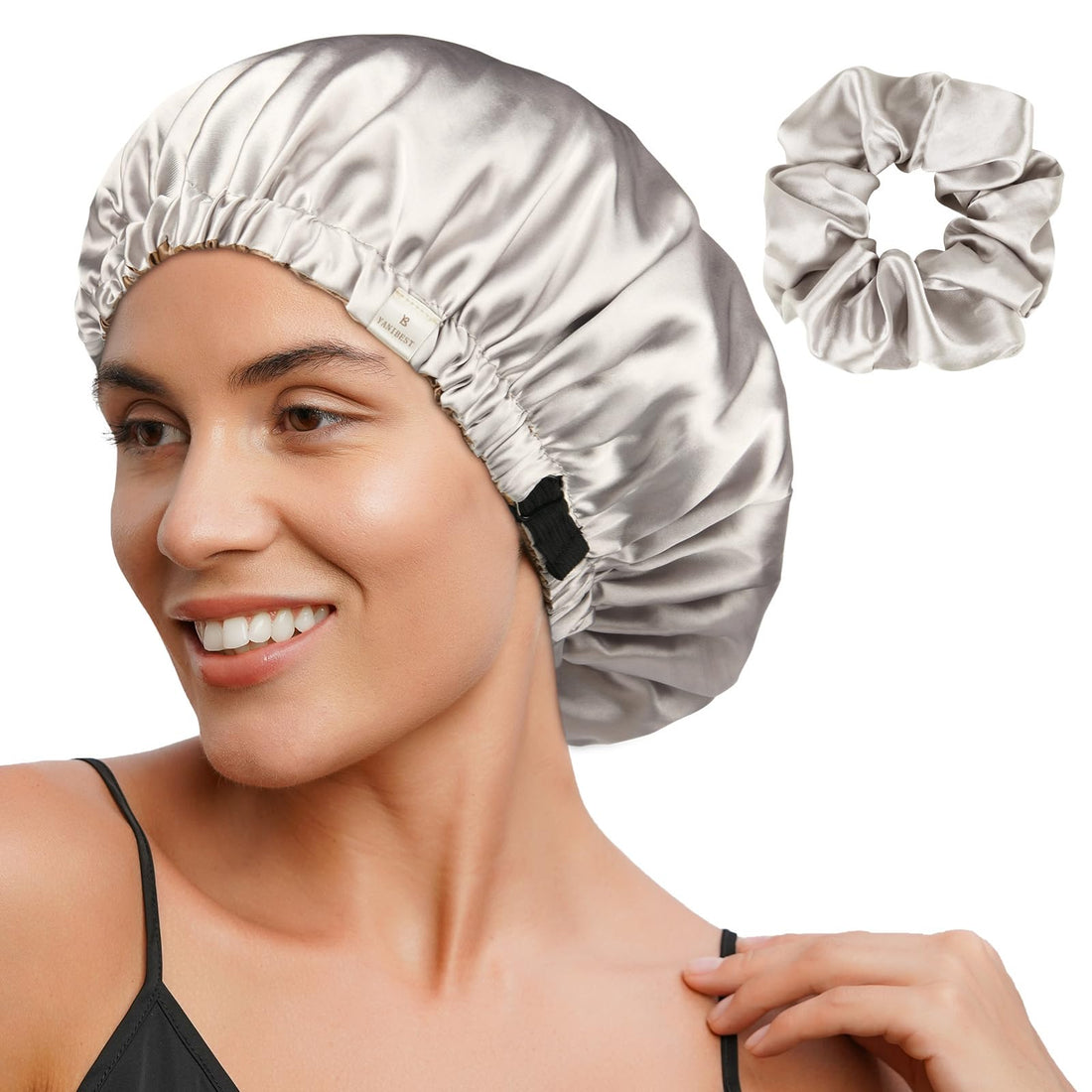 Curly Hair Protection Satin Bonnet for Women's Natural Hair Sleep.